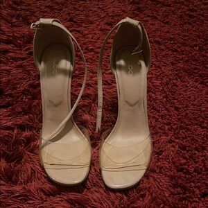 Aldo Cream Heels Elegant Design